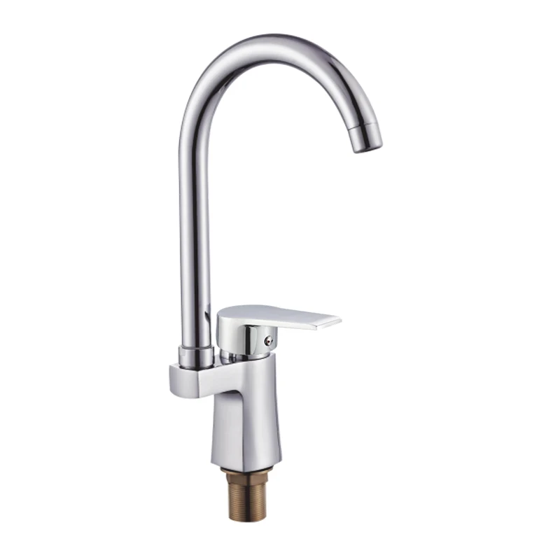 Faucet มือจับเดี่ยวแบบเดสก์ท็อป Bright Chrome