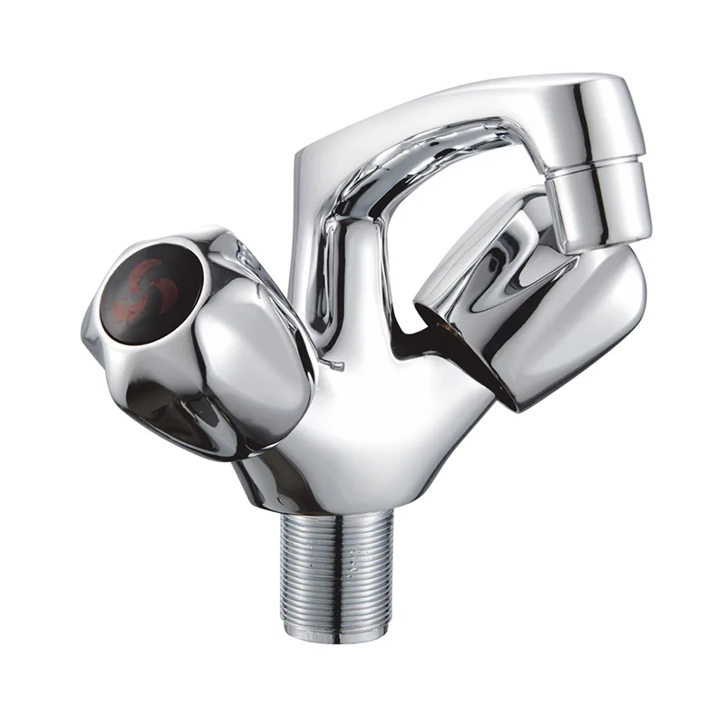 ก๊อกน้ำอ่างล้างหน้าแบบหลุมเดี่ยวแบบด้ามจับคู่