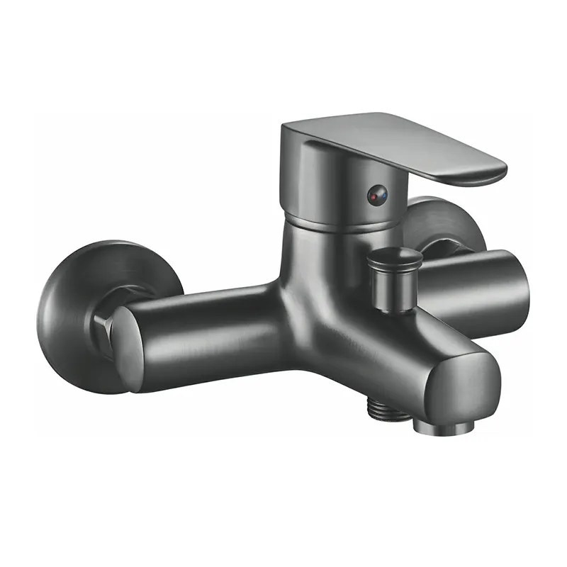 ก๊อกอ่างอาบน้ำสีเทากันเมทัล