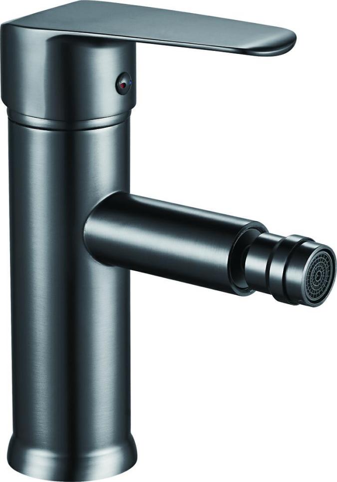 ก๊อกอ่างล้างหน้าแบบดึงออก สีเทากันเมทัล