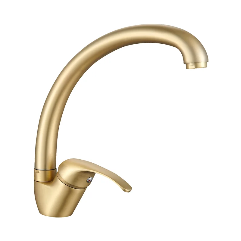 Golden Matte Brass Commercial Kitchen Faucet