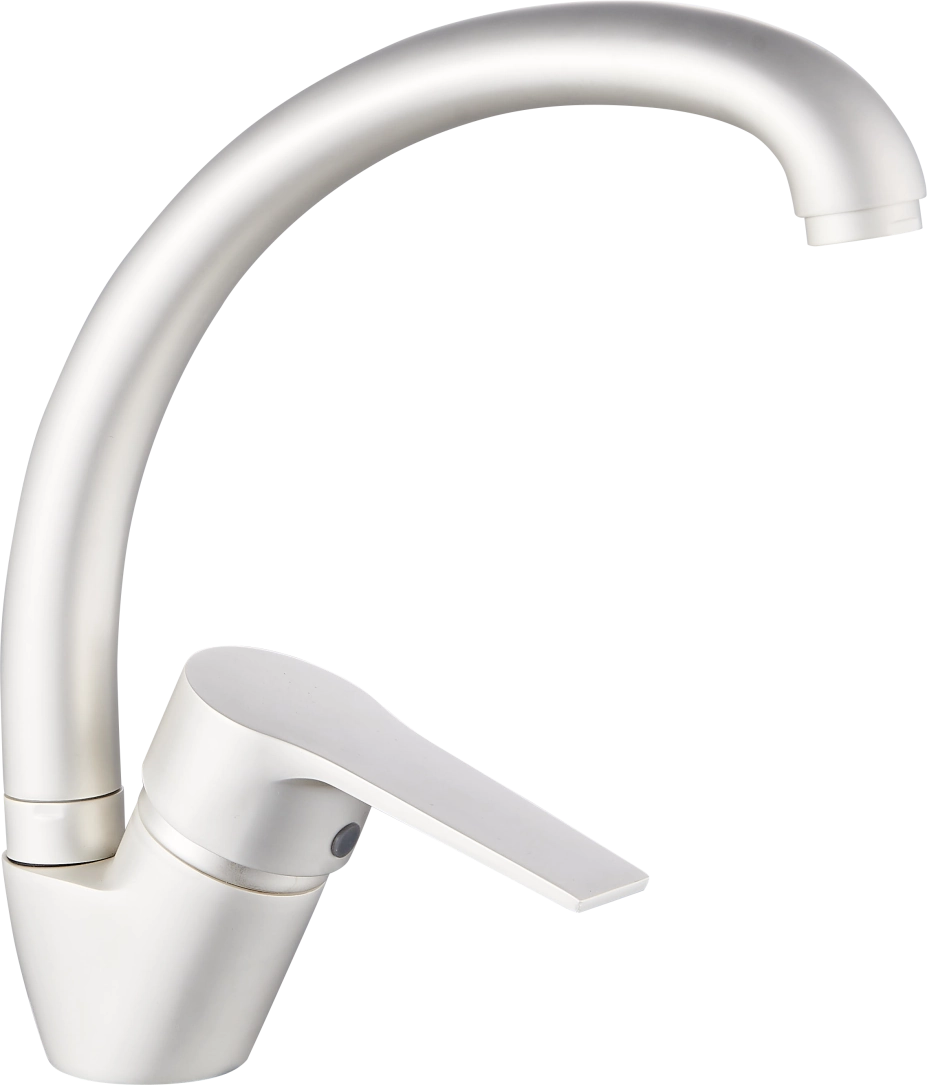 ก๊อกน้ำห้องครัวเชิงพาณิชย์สีขาวด้าน