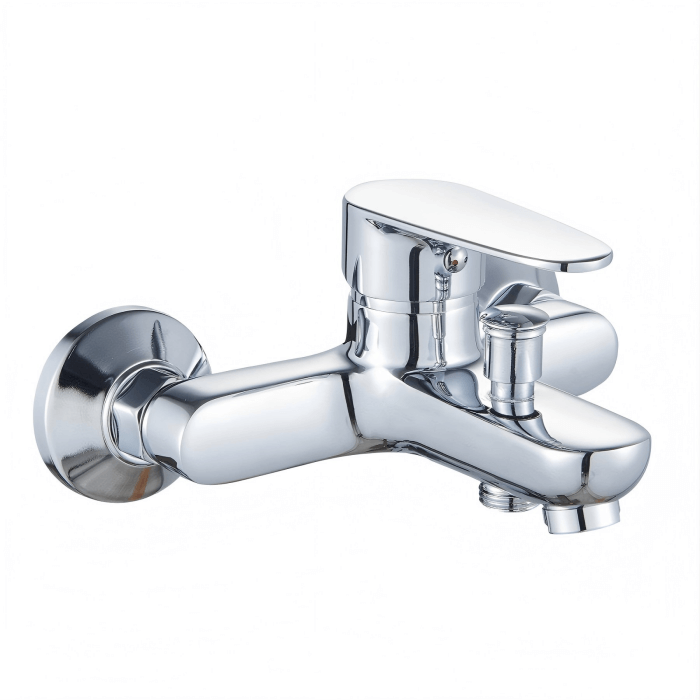 ก๊อกน้ำในห้องน้ำฝักบัว